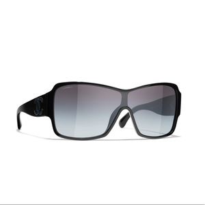 Chanel Shield Sunglasses - Black lenses; Gray gradient